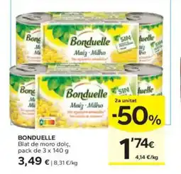 Caprabo BONDUELLE Blat de moro dolç, oferta