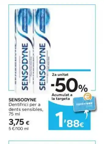 Caprabo SENSODYNE Dentifrici per a dents sensibles oferta