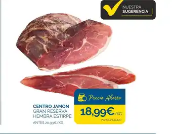 Cash Ecofamilia Centro jamón gran reserva hembra estirpe oferta