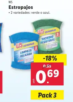 Lidl W5 Estropajos oferta