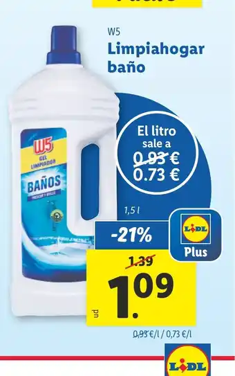 Lidl W5 Limpiahogar baño oferta