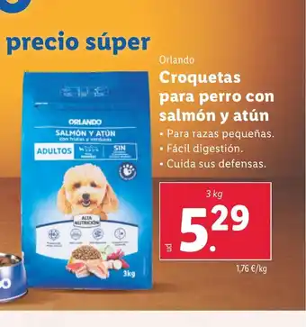 Lidl ORLANDO Croquetas para perro con salmón y atún oferta