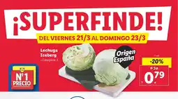 Lidl Lechuga Iceberg oferta