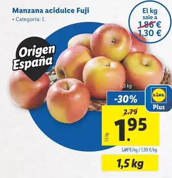 Lidl Manzana acidulce Fuji oferta