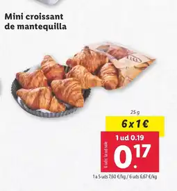 Lidl Mini croissant de mantequilla oferta