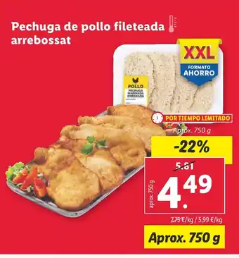 Lidl Pechuga de pollo fileteada oferta