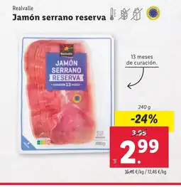 Lidl Jamón serrano reserva oferta