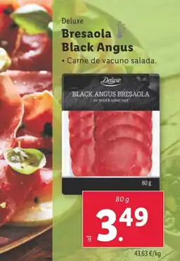 Lidl DELUXE Bresaola Black Angus oferta