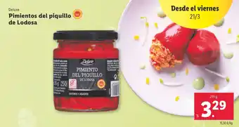 Lidl DELUXE Pimientos del piquillo de Lodosa oferta