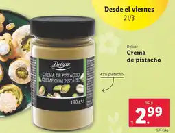 Lidl DELUXE  Crema de pistacho oferta