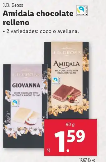 Lidl J.D. Gross Amidala chocolate relleno oferta