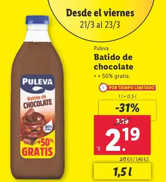 Lidl PULEVA Batido de chocolate oferta