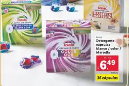 Lidl FORMIL Detergente cápsulas blanco / color / Marsella oferta