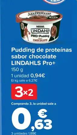 Carrefour NESTLE Pudding de proteínas sabor chocolate lindahls pro+ oferta