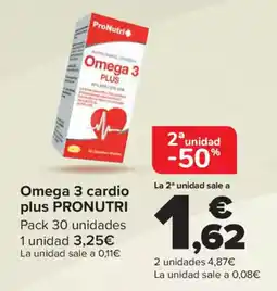 Carrefour PRONUTRI Omega 3 cardio plus oferta