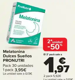 Carrefour PRONUTRI Melatonina Dulces Sueños oferta