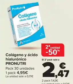 Carrefour PRONUTRI Colágeno y ácido hialurónico oferta