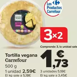 Carrefour Tortilla vegana Carrefour oferta