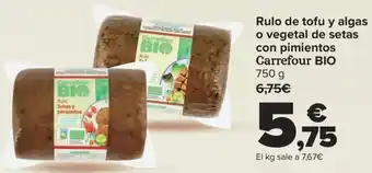 Carrefour Rulo de tofu y algas o vegetal de setas con pimientos carrefour bio oferta