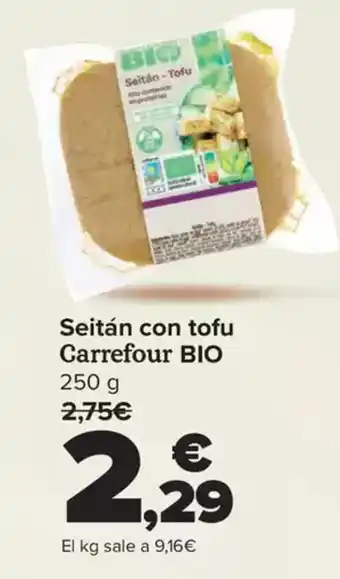 Carrefour Seitán con tofu carrefour bio oferta