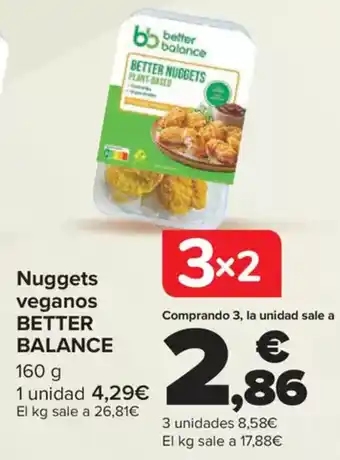 Carrefour BETTER BALANCE Nuggets veganos oferta