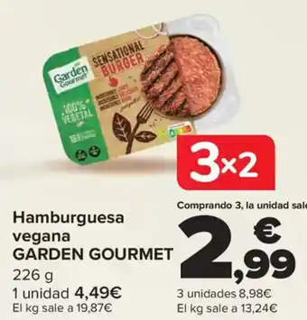 Carrefour GARDEN GOURMET Hamburguesa vegana oferta