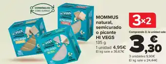 Carrefour MOMMUS natural, semicurado o picante oferta