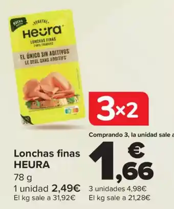 Carrefour HEURA Lonchas finas oferta