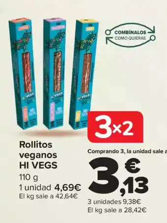 Carrefour HI VEGS Rollitos veganos oferta