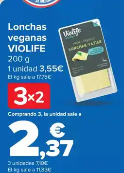 Carrefour VIOLIFE Lonchas veganas oferta