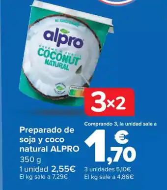 Carrefour ALPRO Preparado de soja y coco natural oferta