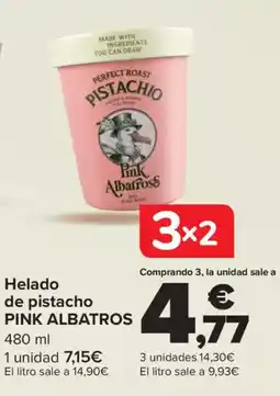 Carrefour PINK ALBATROS Helado de pistacho oferta