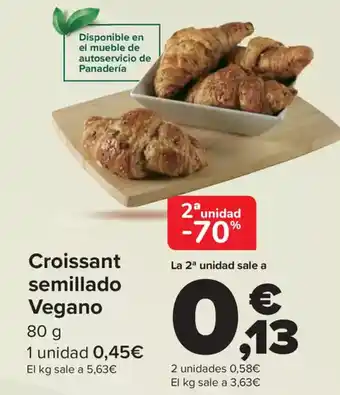 Carrefour Croissant semillado Vegano oferta