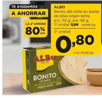 Alimerka ALBO Bonito del norte en aceite de oliva virgen extra oferta