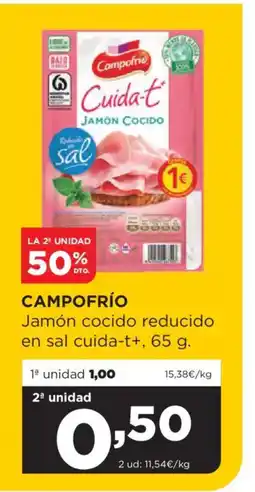 Alimerka CAMPOFRÍO Jamón cocido reducido en sal cuida-t+ oferta