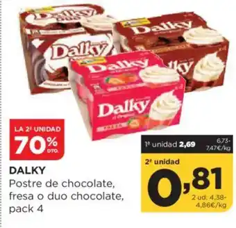 Alimerka DALKY Postre de chocolate, fresa o duo chocolate oferta