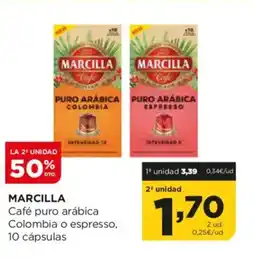 Alimerka MARCILLA Café puro arábica Colombia o espresso, oferta