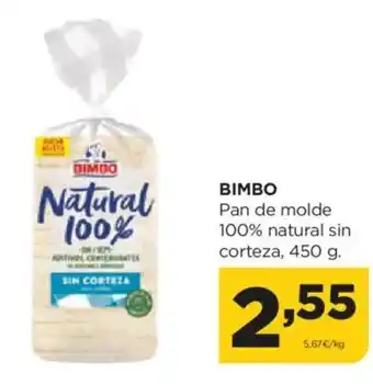 Alimerka BIMBO Pan de molde 100% natural sin oferta