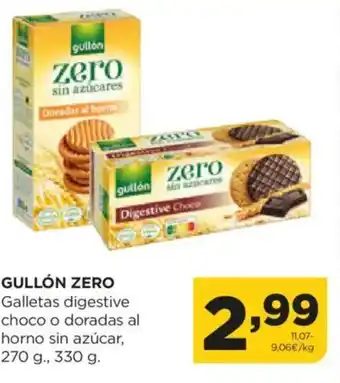 Alimerka GULLON ZERO Galletas digestive choco o doradas al horno sin azucar oferta