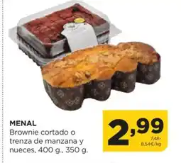 Alimerka MENAL Brownie cortado o trenza de manzana y nueces oferta