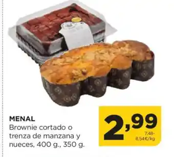 Alimerka MENAL Brownie cortado o trenza de manzana y nueces oferta