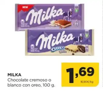 Alimerka MILKA Chocolate cremoso o blanco con oreo oferta