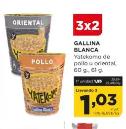 Alimerka GALLINA BLANCA Yatekomo de pollo u oriental oferta