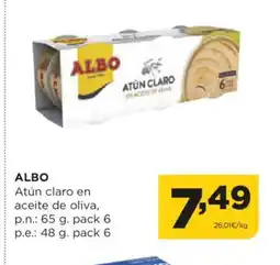 Alimerka ALBO Atún claro en aceite de oliva oferta