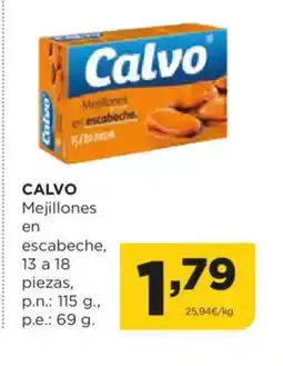 Alimerka CALVO Mejillones en escabeche oferta