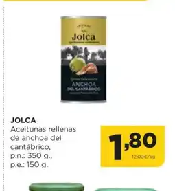 Alimerka JOLCA Aceitunas rellenas de anchoa del cantábrico oferta