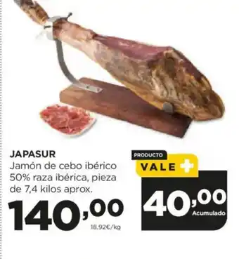 Alimerka JAPASUR Jamón de cebo ibérico 50% raza ibérica oferta