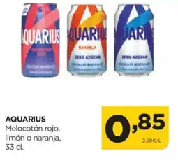 Alimerka AQUARIUS Melocotón rojo, limón o naranja oferta