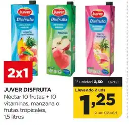 Alimerka JUVER DISFRUTA Néctar 10 frutas + 10 vitaminas, manzana o frutas tropicales oferta