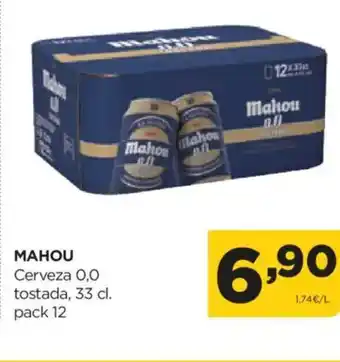 Alimerka MAHOU Cerveza 0,0 tostada oferta